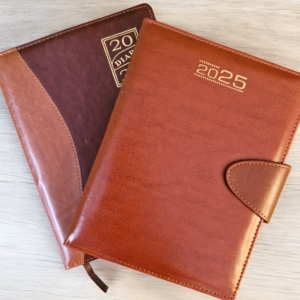 LIFECARD Leather New year Regular Diary 2025 A4 Diary Regular 365 Pages  (Brown)